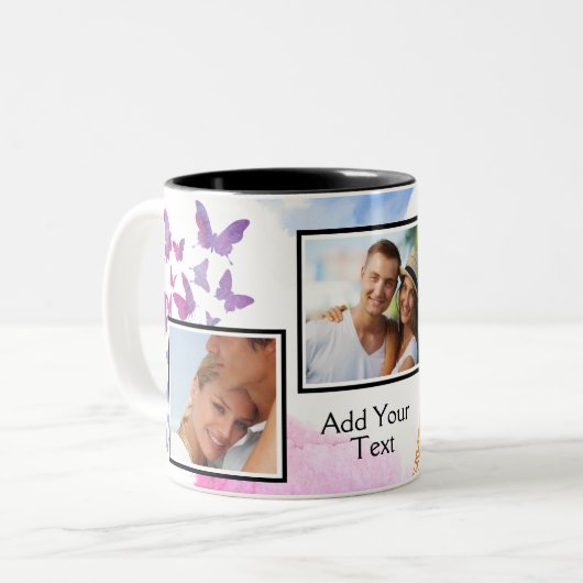 Abstraktes Foto der Watercolor-Element-3 Zweifarbige Tasse (Vorderseite Links)