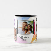 Abstraktes Foto der Watercolor-Element-3 Zweifarbige Tasse (Mittel)