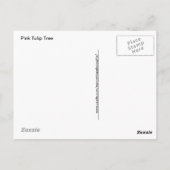 Abstraktes Foto eines rosa Tulip-Baumes Postkarte (Rückseite)