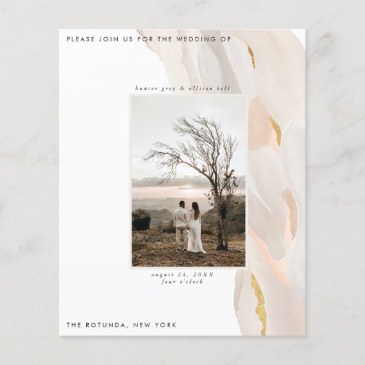 Abstraktes Foto Einladung zur Hochzeit (Vorderseite)