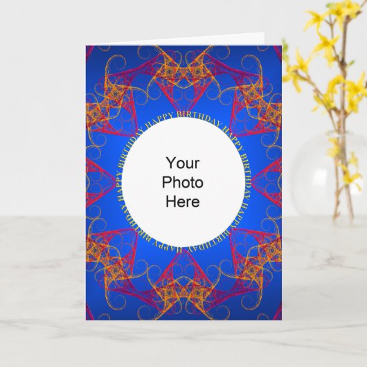 Abstraktes Foto Geburtskarte Karte (Gelbe Blume)