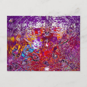Abstraktes Fotografieren in farbenfrohen Gewässern Postkarte