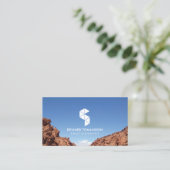 Abstraktes Fotologo III mit Ihrem Foto Visitenkarte (Stehend Vorderseite)