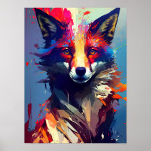 Abstraktes Foxportrait