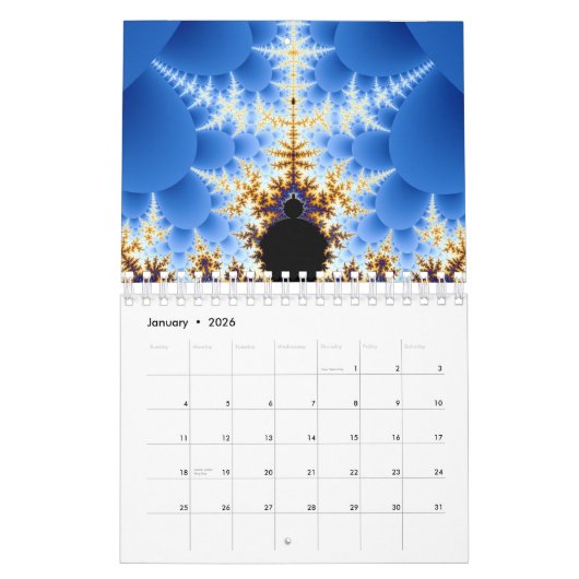 Abstraktes Fraktal Art Collection Kalender (Jan 2026)