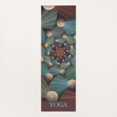 Abstraktes Fraktal Art Depth Brown Slate Blue Text Yogamatte (Rückseite)