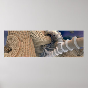 Abstraktes Fraktal Artwork Wall Poster