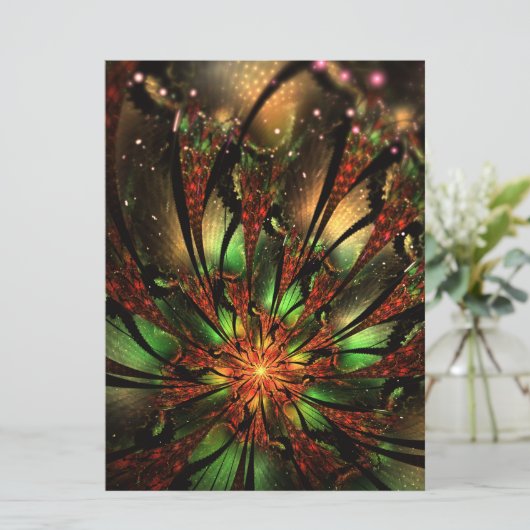 Abstraktes Fraktal Blume Design. (Stehend Vorderseite)