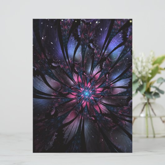 Abstraktes Fraktal Blume Design. (Stehend Vorderseite)