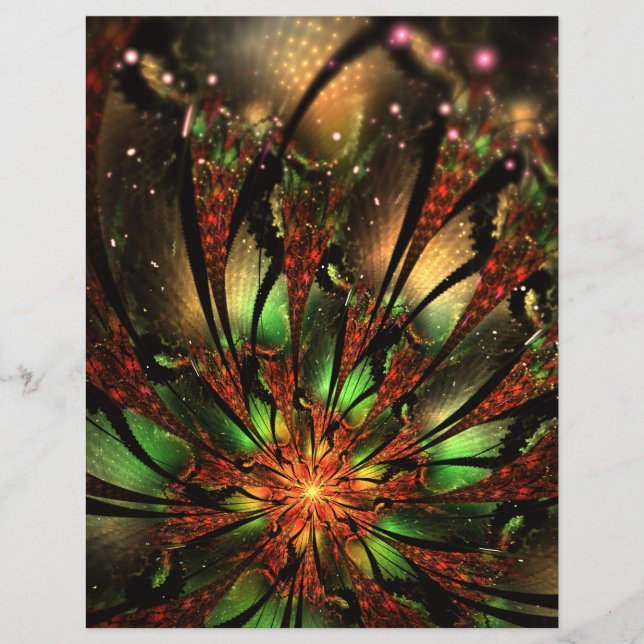 Abstraktes Fraktal Blume Design. (Vorderseite)