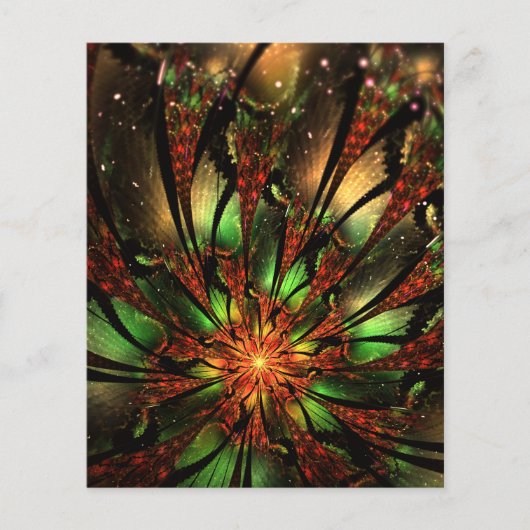 Abstraktes Fraktal Blume Design. (Vorderseite)