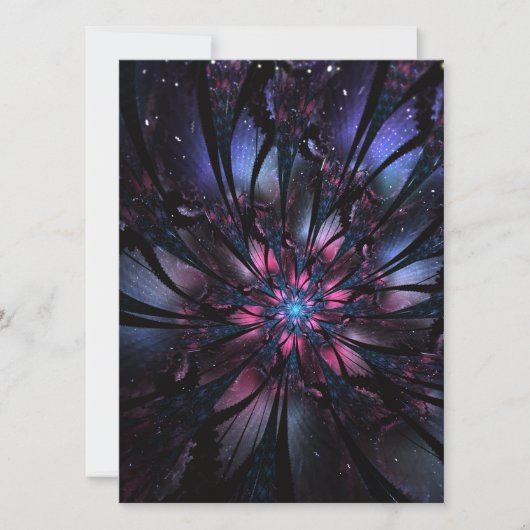 Abstraktes Fraktal Blume Design. Ankündigung (Vorderseite)