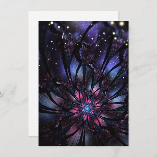 Abstraktes Fraktal Blume Design. Ankündigung (Vorne/Hinten)