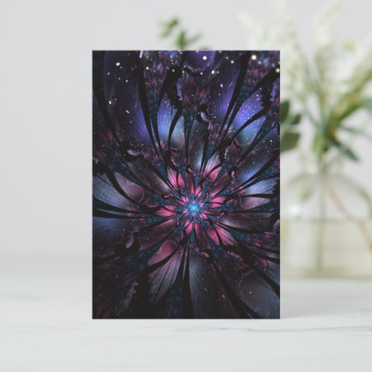 Abstraktes Fraktal Blume Design. Ankündigung (Stehend Vorderseite)