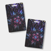 Abstraktes Fraktal Blume Design. Ausweis (Vorder- & Rückseite)