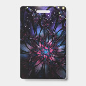 Abstraktes Fraktal Blume Design. Ausweis (Rückseite)