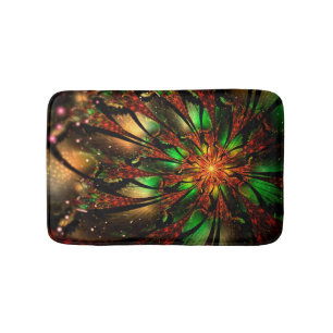 Abstraktes Fraktal Blume Design. Badematte
