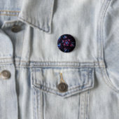 Abstraktes Fraktal Blume Design. Button (Beispiel)