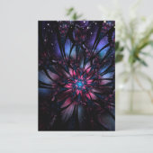 Abstraktes Fraktal Blume Design. Dankeskarte (Stehend Vorderseite)