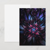 Abstraktes Fraktal Blume Design. Dankeskarte (Vorne/Hinten)