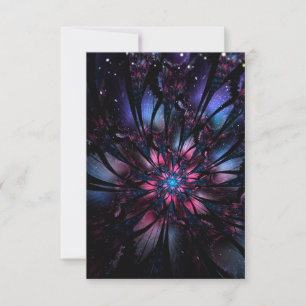 Abstraktes Fraktal Blume Design. Dankeskarte
