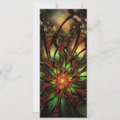 Abstraktes Fraktal Blume Design. Feiertagskarte (Vorderseite)