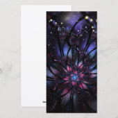 Abstraktes Fraktal Blume Design. Feiertagskarte (Vorne/Hinten)