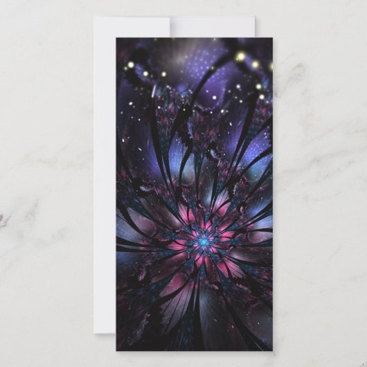 Abstraktes Fraktal Blume Design. Feiertagskarte (Vorderseite)