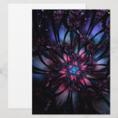 Abstraktes Fraktal Blume Design. Feiertagskarte (Vorne/Hinten)