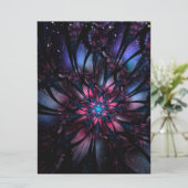 Abstraktes Fraktal Blume Design. Feiertagskarte (Stehend Vorderseite)