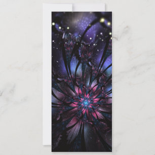 Abstraktes Fraktal Blume Design. Feiertagskarte