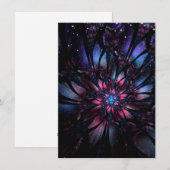 Abstraktes Fraktal Blume Design. Feiertagskarte (Vorne/Hinten)