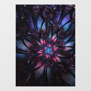 Abstraktes Fraktal Blume Design. Fensteraufkleber
