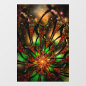 Abstraktes Fraktal Blume Design. Fensteraufkleber (Blatt)