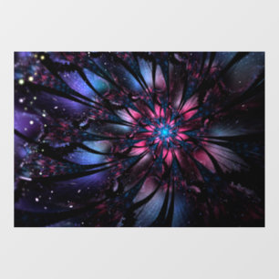 Abstraktes Fraktal Blume Design. Fensteraufkleber
