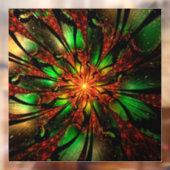 Abstraktes Fraktal Blume Design. Fensteraufkleber (Blatt 2)