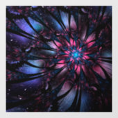 Abstraktes Fraktal Blume Design. Fensteraufkleber (Blatt)