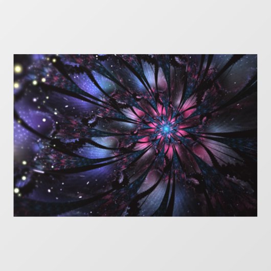 Abstraktes Fraktal Blume Design. Fensteraufkleber (Blatt)