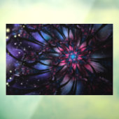 Abstraktes Fraktal Blume Design. Fensteraufkleber (Blatt 3)