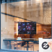 Abstraktes Fraktal Blume Design. Fensteraufkleber (Café-Fenster)