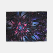 Abstraktes Fraktal Blume Design. Fleecedecke (Vorderseite (Horizontal))