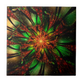 Abstraktes Fraktal Blume Design. Fliese (Vorderseite)