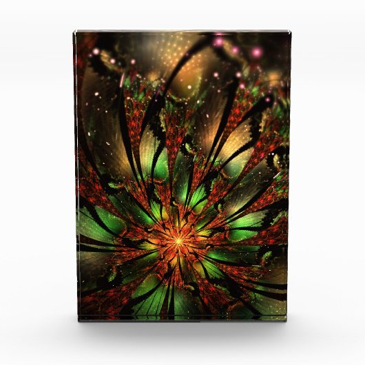 Abstraktes Fraktal Blume Design. Fotoblock (Vorderseite)