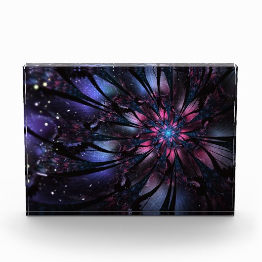 Abstraktes Fraktal Blume Design. Fotoblock (Vorderseite)