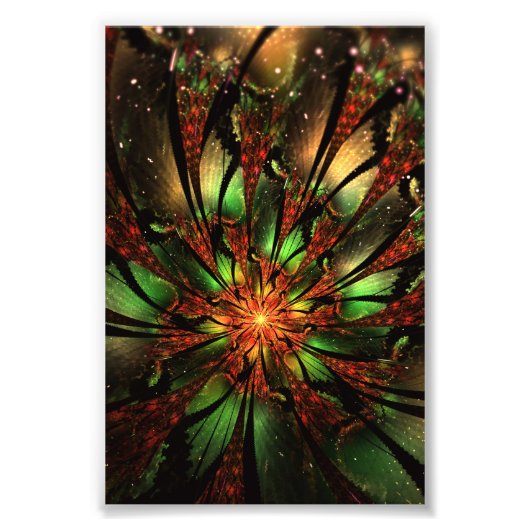 Abstraktes Fraktal Blume Design. Fotodruck (Vorne)