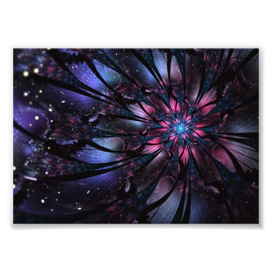Abstraktes Fraktal Blume Design. Fotodruck (Vorne)