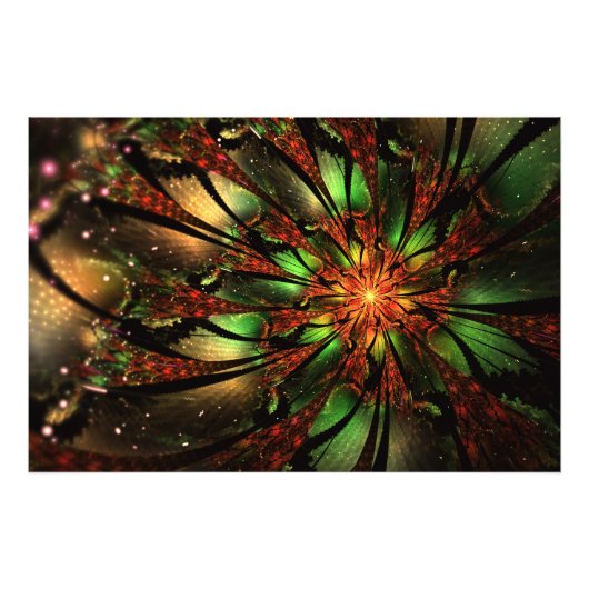 Abstraktes Fraktal Blume Design. Fotodruck (Vorne)