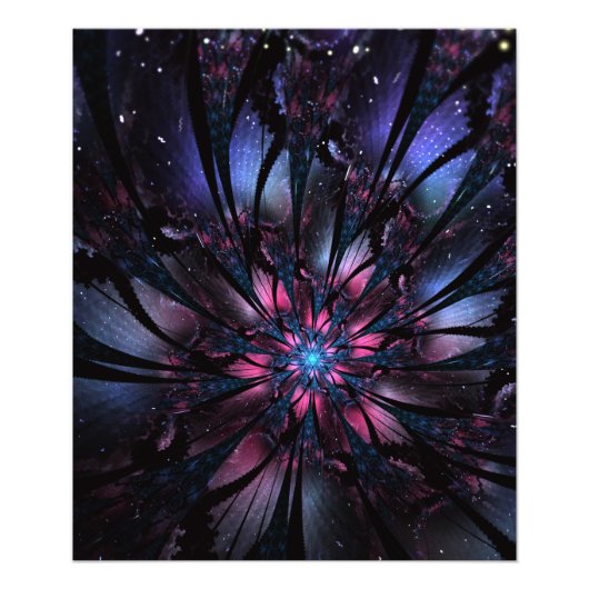 Abstraktes Fraktal Blume Design. Fotodruck (Vorne)