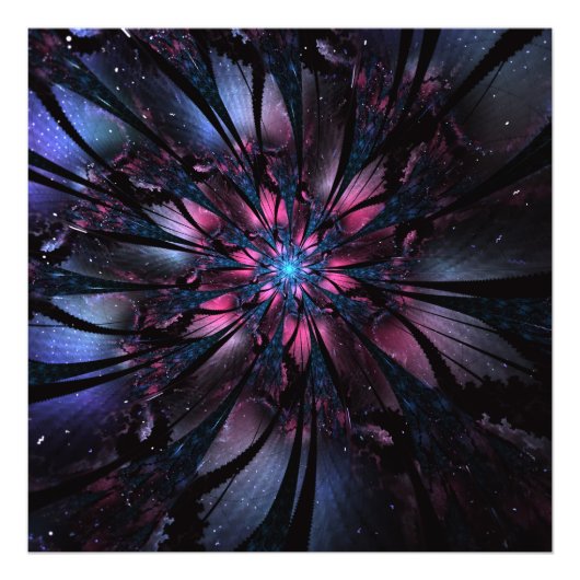 Abstraktes Fraktal Blume Design. Fotodruck (Vorne)
