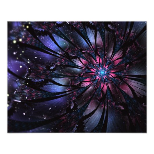 Abstraktes Fraktal Blume Design. Fotodruck (Vorne)